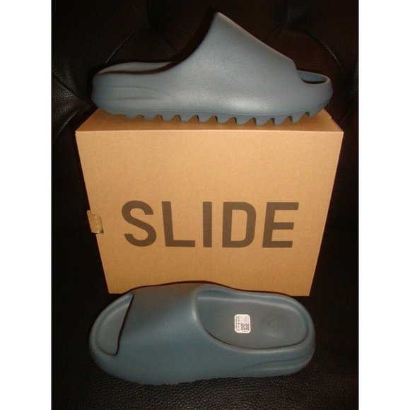 New In Box Adidas Yeezy Slide Slate Marine ID 2349 Men's US Size 6 Authentic - Picture 1 of 7